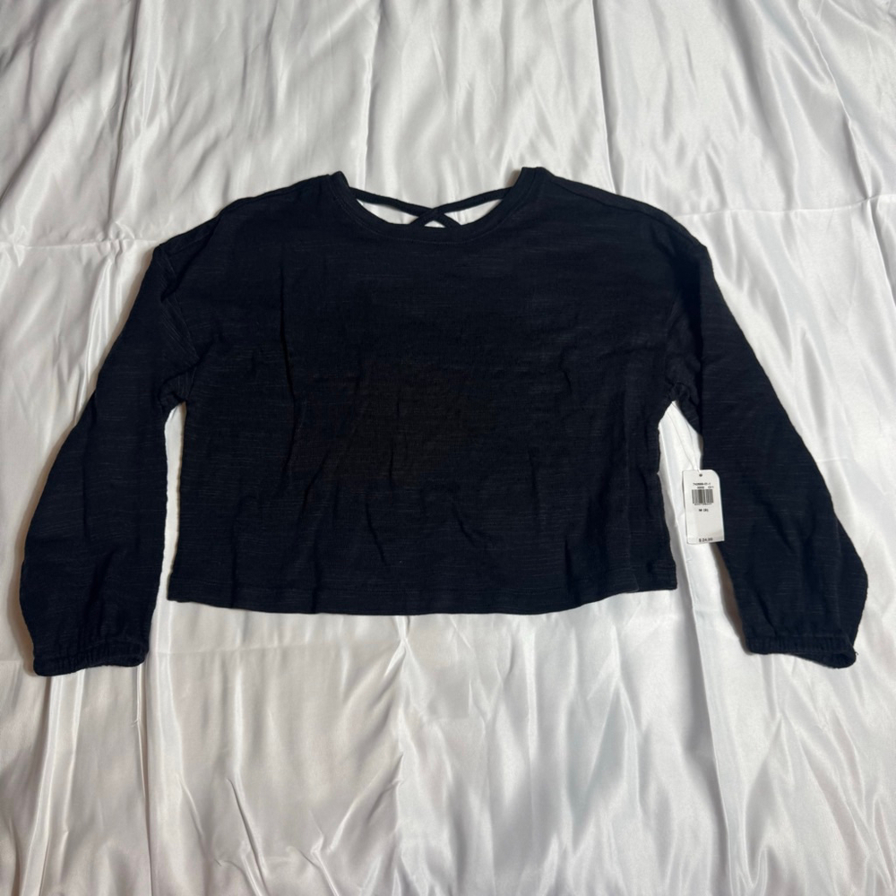 Girls Old Navy Long Sleeve Tee M Black